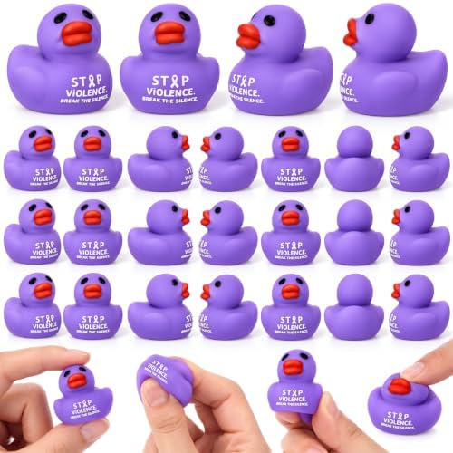 Thenshop 200 Pcs Domestic Violence Awareness Purple Ribbon Duck Ball