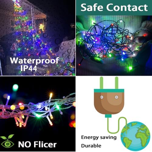 Aokudoni Outdoor Christmas Decorations 12.6 FT Waterfall Christmas Lights