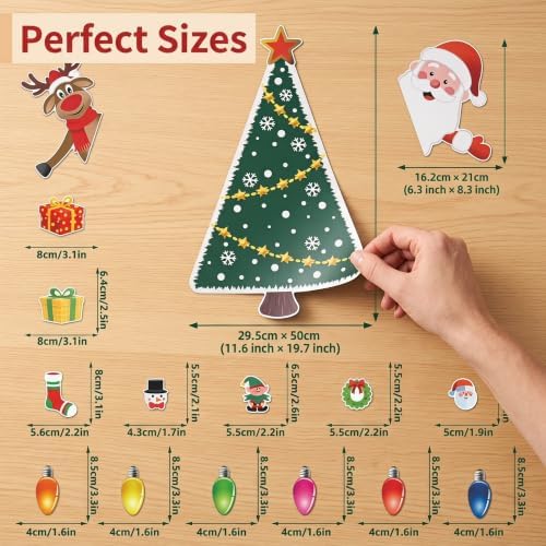 Magnets for Fridge, Magnetic Sticker, Kitchen Decor, Fridge Magnets. (Xmas Tree-D)