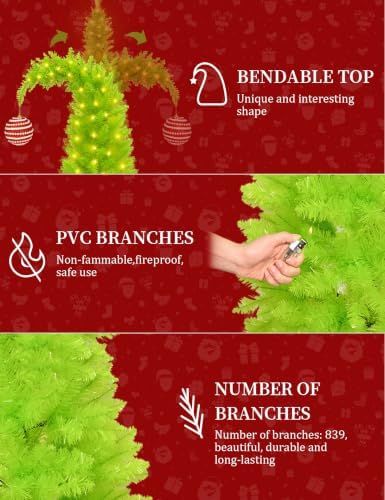 Christmas Tree 6FT, Whimsical Bendable Artificial Tree