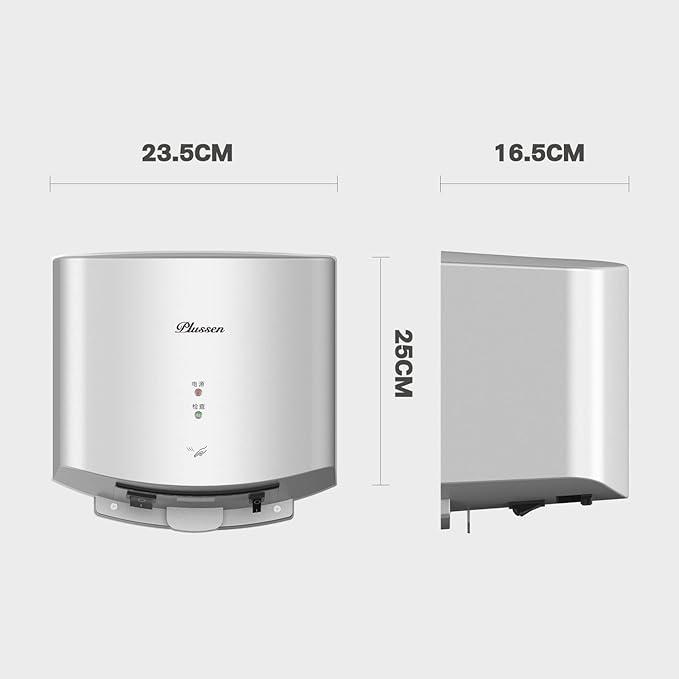 Hand Dryer with HEPA Filter, Commercial Electric Hand Dryer Fast Dry in 10s, Automatic Bathroom Hand Dryers for Home Residential Industrial, Hot/Cold Air Switch, 110v,Silver