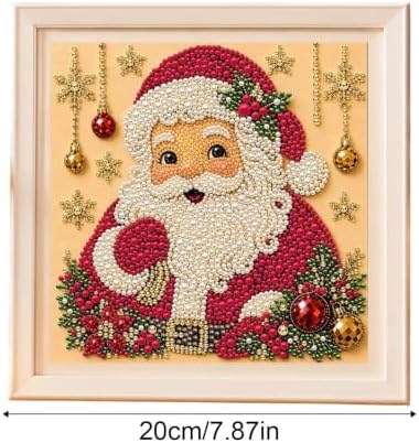 DIY Christmas Pearl Diamond Painting Art Kit Gifts Adults with Frame