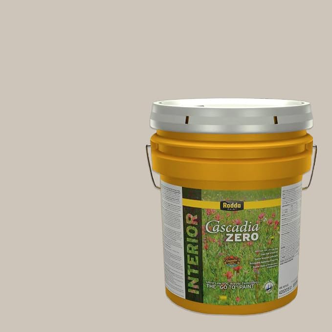 Rodda Paint CASCADIA ZERO Interior Semi-Gloss Paint & Primer in One, 5-Gallon, Thistle Gray