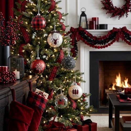 Valery Madelyn 16ct Christmas Ball Ornaments Tree Decorations Set 3.15 Inch