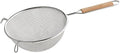 Soro Essentials- 8" Double Tinned Fine Mesh Strainer with Pan Hooks Wooden Handle- Food Sieve Strainer Kitchen Mesh Strainer Utensil for Cooking Rice Quinoa Pasta Fruits Vegetable Home Kitchen
