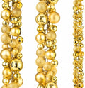 2 Pcs 6 ft Christmas Ball Ornament Garland, Mixed Gold
