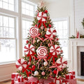 8 Pcs 16.5" Giant Candy Cane Ornament Glitter Peppermint Christmas Decor