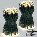 2 Pack 200 LED Christmas Lights 13 Modes Extendable Christmas Tree Lights