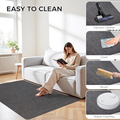 Sycoodeal Chair Mat,36" x 48" Office Chair Mat for Hardwood and Tile Floor, Heavy Duty Floor Protector for Rolling Chairs,Non-Slip,Computer Mat for Home Office(Dark Coffee)