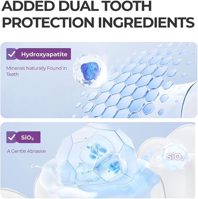 Tooth Refresh Toothpaste, Fluoride-Free, Adults & Kids, 3.5oz | Whitening Hydroxyapatite Toothpaste, Natural Oral Care, Enamel Repair & Stains Removal, Mom & Dad Gifts