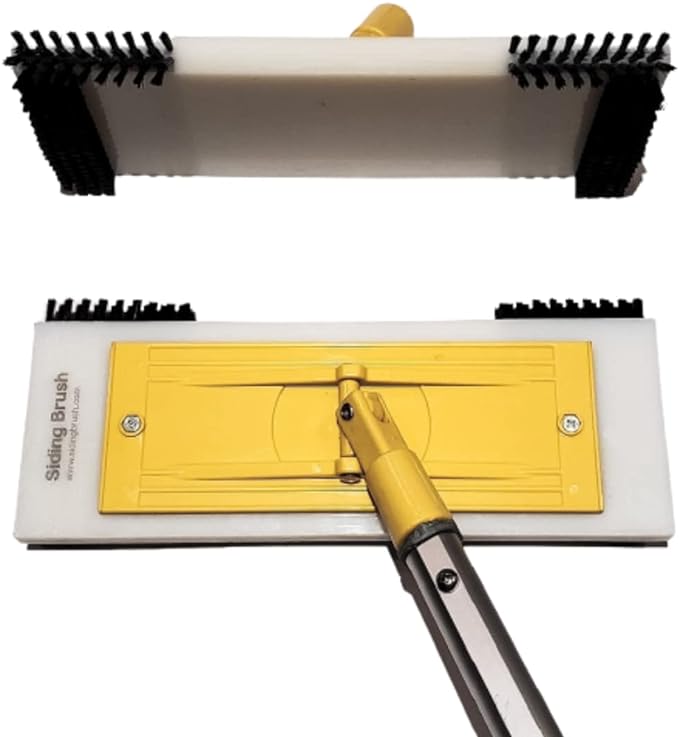 100% Eco-Friendly Vinyl Siding Brush | Nylon Bristle Exterior Cleaning Tool for Stain Removal | Exterior House Cleaner | Fits Standard Extension Pole | Durable and Reusable