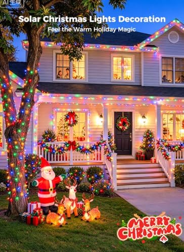Minetom Solar Christmas Lights Outdoor Waterproof,4Pack Total 160FT 400 LED