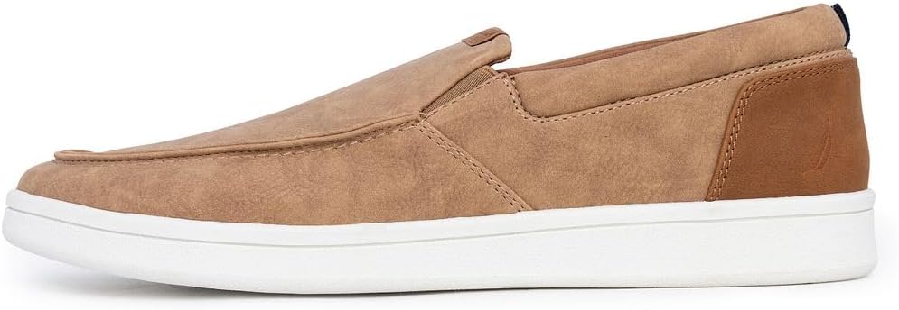 Nautica Men's Slip-On Loafers Casual Moc Toe Sneakers Boat Shoes Slipper for Men – Lightweight & Comfortable - Derwin