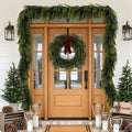 N&T NIETING 9FT Christmas Norfolk Pine Garland Real Touch Pine Artificial Garlands Faux Greenery Garland Winter Christmas Garland for Table Mantle Fireplace Indoor Outdoor Xmas Decorations (6 Pcs)