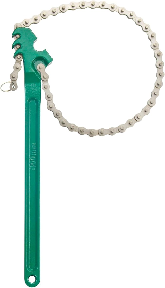 AUPREX 16 Inch Sturdy Adjustable Heavy Duty Ratcheting Chain Oil Filter Wrench Reversible Chain Style Pipe Fitter Wrench With Multi-Purpose Compatible With Max 8 Inch Diameter
