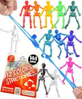 UpBrands 144 Stretchy Skeleton Toys Bulk Halloween Prizes Non Candy Treats
