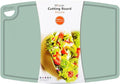 Extra Large Thick Silicone Cutting Boards for Kitchen 14.6'' x 10.43'' Flexible Cutting Chopping Boards/Mats Non-slip Deep Drip Juice Groove, Dishwasher Safe-Light Green