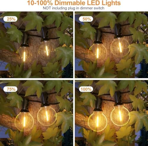GPATIO Outdoor String Lights, 100FT LED Waterproof Patio Lights for Outside