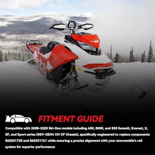 Rail Mount Ice Scratchers for 2008-2020 Ski-Doo Summit 600 800R 850