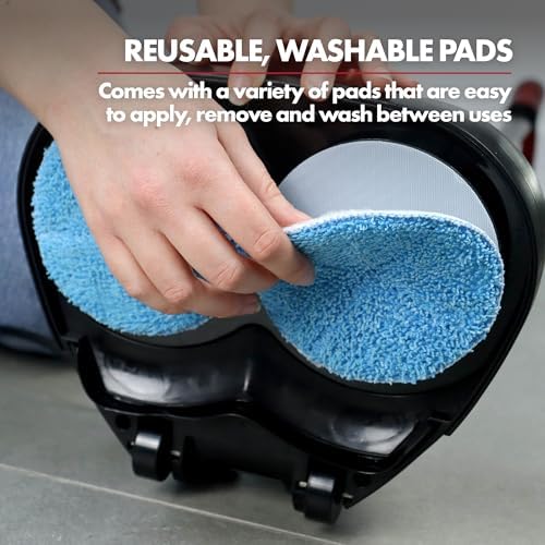 Ewbank EP170 Complete Cleaner, Washer, Scrubber, Scourer, and Polisher, Interchangeable Brushes and Pads Multi-Use Floor Machine, 2200 rpm, Lightweight, Red, 8 Pound