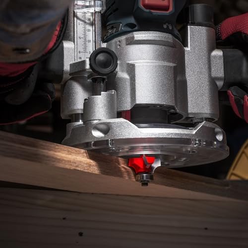 Freud Quadra-Cut Radius Rounding Over Bit with Perma-Shield Coating for Flawless Finish - 4 Cutters, 1/2" Shank Dia., 1/2" Radius, 2-3/4" Length - 34-126