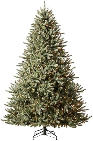 Balsam Hill 6.5ft Pre-Lit Classic Blue Spruce - Artificial Christmas Tree with 2,144+ Tips, 700 Clear LED Lights, Easy Plug Technology & Premium Stand for Indoor Holiday Decorating