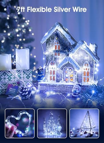 Brightown 12 Pack LED Fairy Lights Battery Operated for Xmas Decor