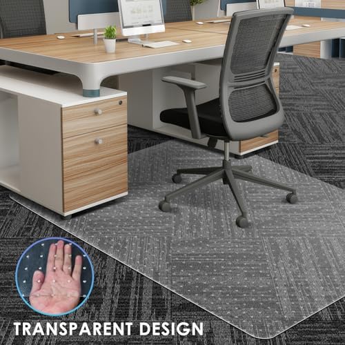 Vicwe Office Chair Mat for Carpeted Floors, 60"X48" Chair Mats with Studs
