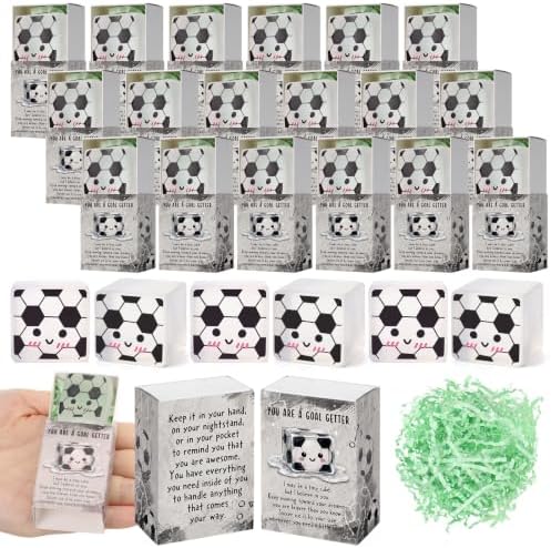 24 Sets Soccer Gifts Cool Soccer Party Favors with Support Boxes