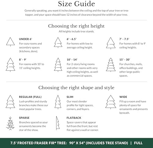 Balsam Hill BH Frosted Fraser Fir - Snow-Covered Artificial Christmas Tree with True Needle Foliage, Easy Plug Technology & Winter Magic Design, LED Clear, 7.5ft