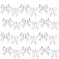 Syhood 100 Pcs Crystal Christmas Tree Ornaments, Bows