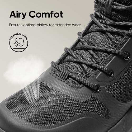 NORTIV 8 Men's Military Tactical Boot Zipper Lightweight