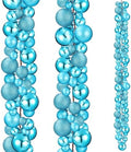 2 Pcs 6 ft Christmas Ball Ornament Garland, Lake Blue