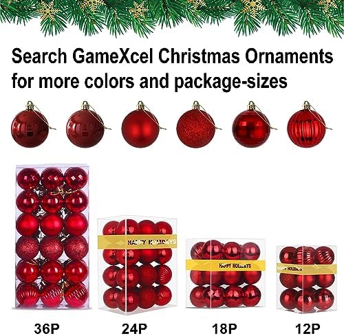 Rose Red 8.0" Extra Large Christmas Balls Ornaments - Christmas Tree Decorations Shatterproof Shiny Hanging Balls for Birthday Holiday Wedding Decorations Set of 2pcs