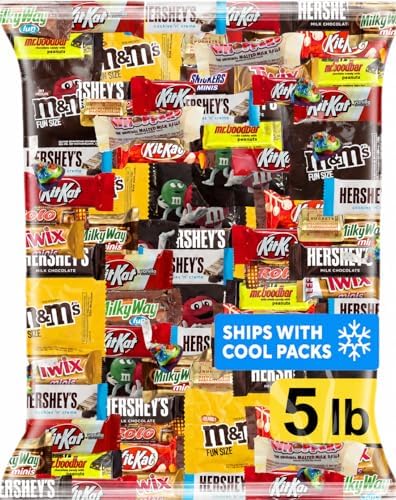 Assorted Chocolate Candy Variety Pack 5 lb - Fun Size Candy, Mixed Bag
