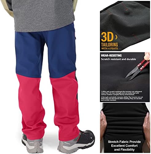 Jessie Kidden Kids Boys Girls Youth Waterproof Hiking Ski Snow Fleece Pants
