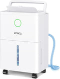 KNKA 1600 sq.ft Dehumidifiers for Basement, 21 Pint Dehumidifiers for Home with Drain Hose, Continuous Drainage, Washable Filter, Intelligent Humidistat for Bedroom, Bathroom, Large Home