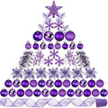 Sratte 94 Pcs Christmas Tree Ornaments Decoration Set, Purple