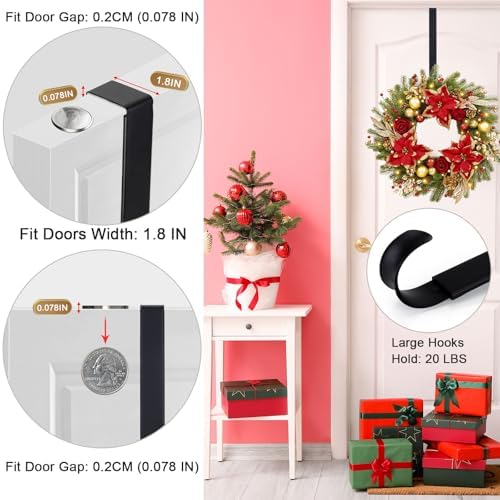 Wreath Hanger,Christmas Decorations Adjustable Wreath Hanger for Front Door