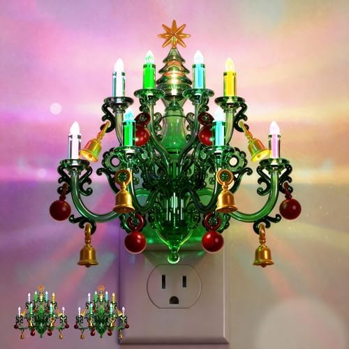 L LOHAS LED Christmas Night Light, Plug in Night Light, Dusk to Dawn Sensor