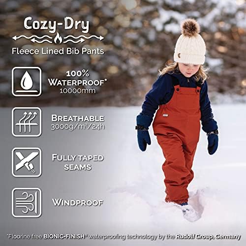 Jan & Jul Cozy-Dry Snow Bib Pants for Toddlers & Kids