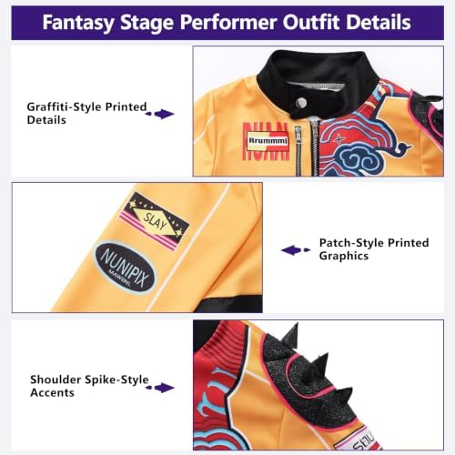 Girls Pop Star Heroine Costume Kids Halloween Fantasy Stage Cosplay