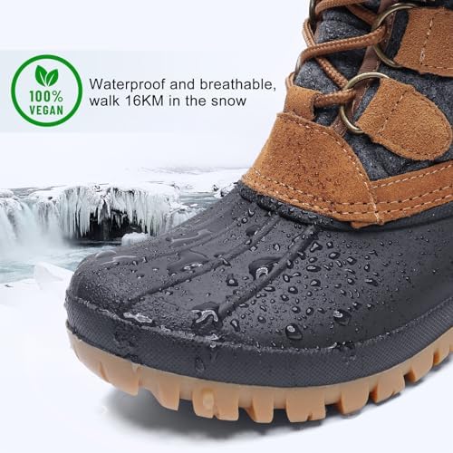 STQ Womens Winter Duck Boots Waterproof Cold Weather Snow Boots