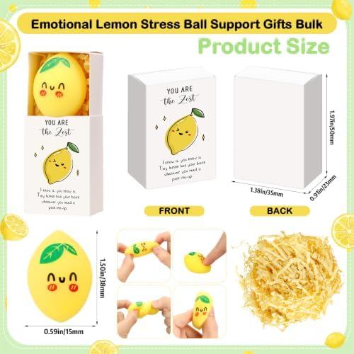24 Sets Positive Gifts Lemon Party Favors with Support Boxes