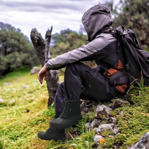 Men's Snow Boots, Insulated Waterproof Winter Duck Boots