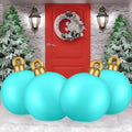 Jetec 4 Pcs Giant Inflatable Christmas Ball, Solid, Teal Blue