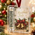 Crystal Christmas Cash Gift Holder Ornament Clear Acrylic Money Decor，A10