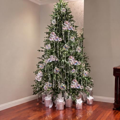 Roowest 4 Sets Large Iridescent Christmas Ball Clusters Ornaments Decor