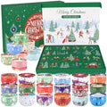 24 Pcs Christmas Advent Calendar Scented Candles, Christmas Cal Gift Set