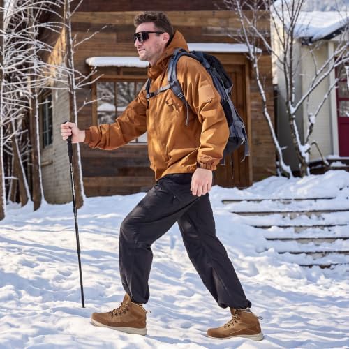 FitVille Extra Wide Winter Boots for Men, Water Repellent Snow Boots